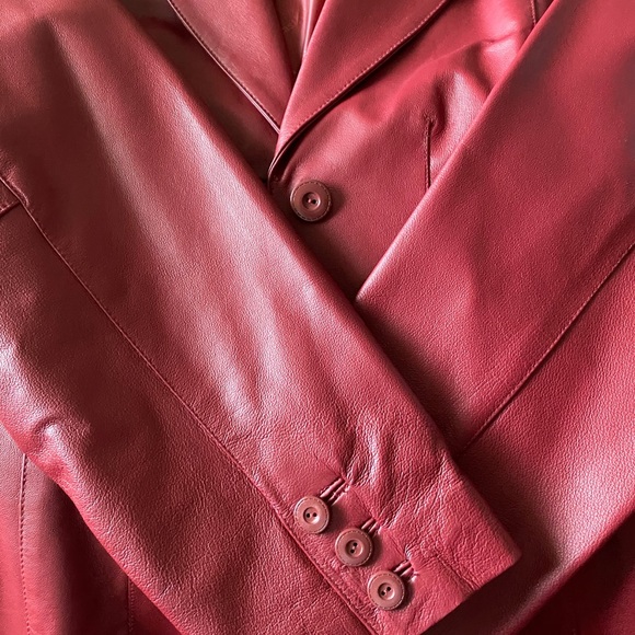 Red Leather Jacket - Picture 8 of 9